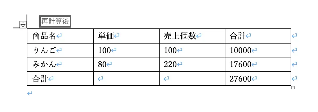 再計算後